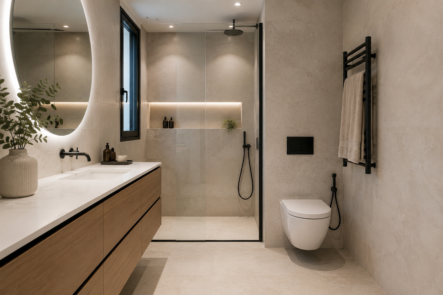 Reforma moderna de baño en Costa del Sol